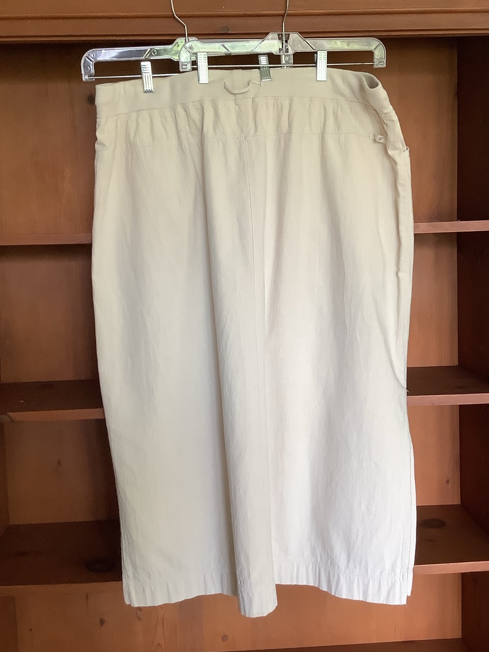 Y2K Cotton Ginny Plus Size Light Beige 100% Cotton Maxi Skirt Size 2X-3X - Picture 8 of 14